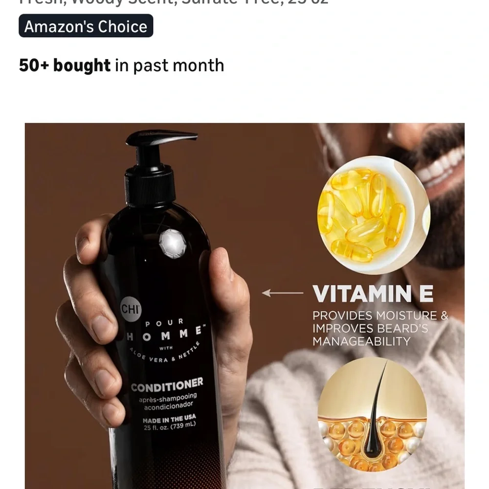 CHI Pour Homme Moisturizing Daily Conditioner For Men,